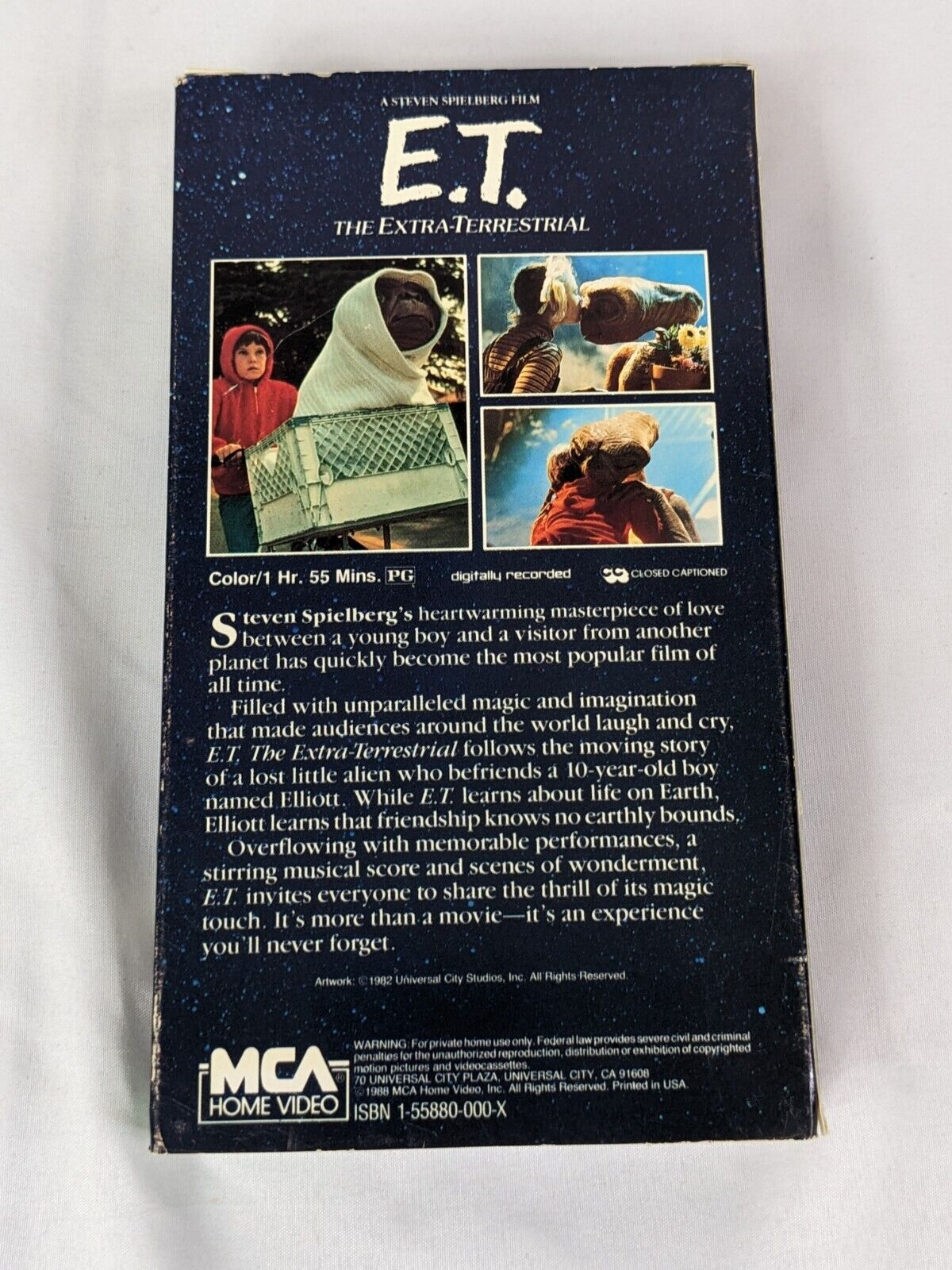 E.T. The Extra-Terrestrial ET Green Flap Steven Spielberg Film VHS Hi-Fi Stereo