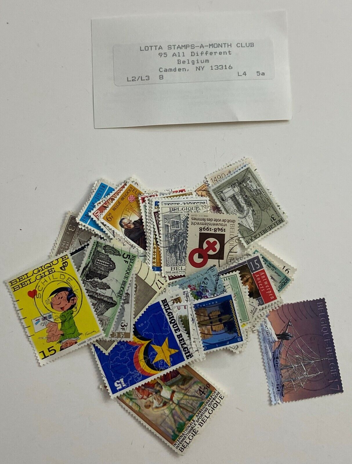 Huge Lot Belgium Europe Collectible Postage Stamps