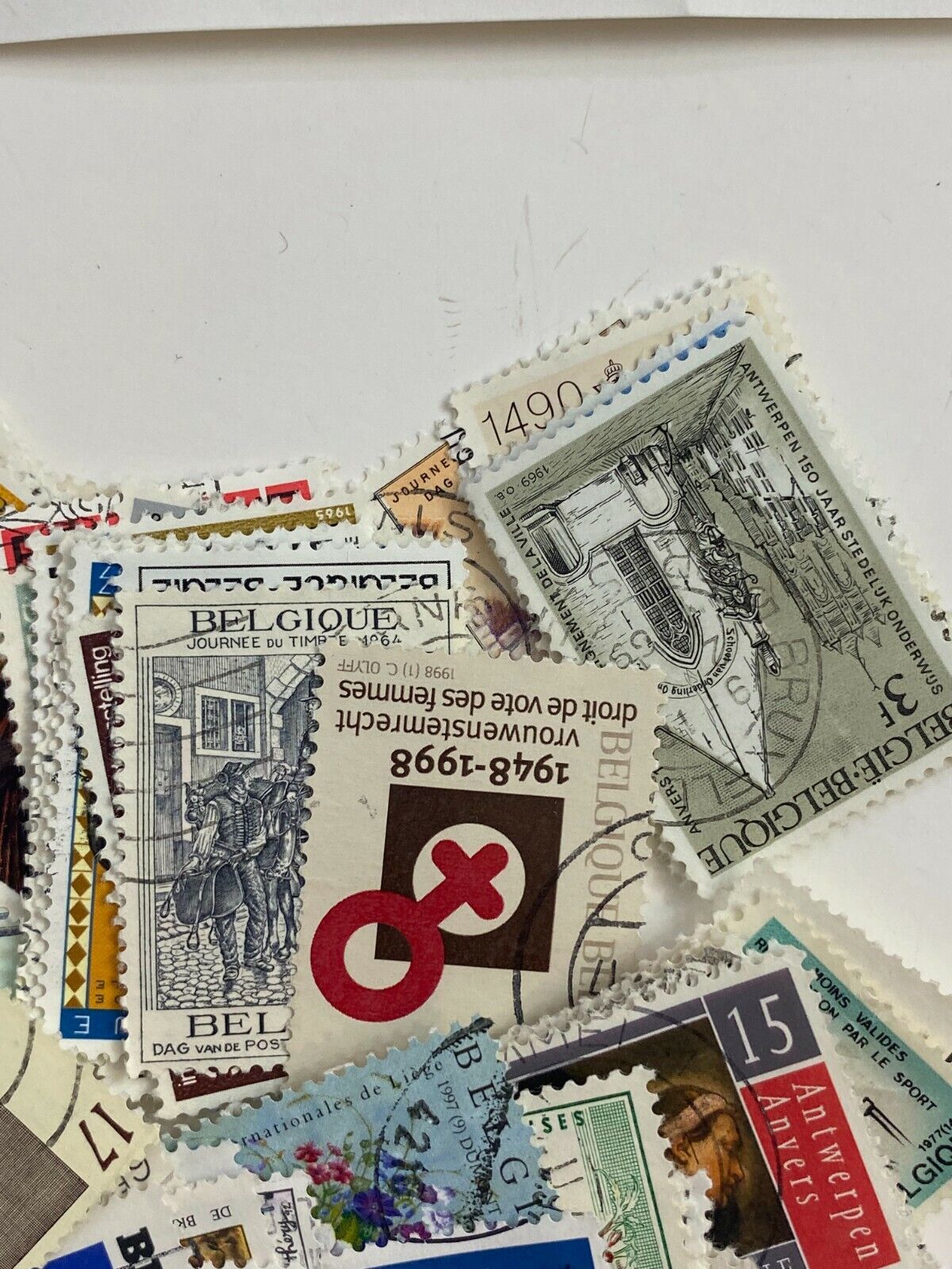 Huge Lot Belgium Europe Collectible Postage Stamps