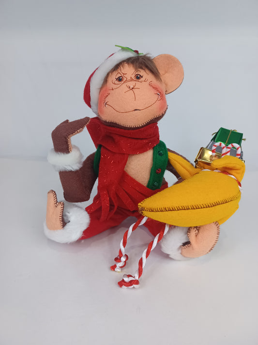 12" Merry Christmas Monkey 750808 Annalee