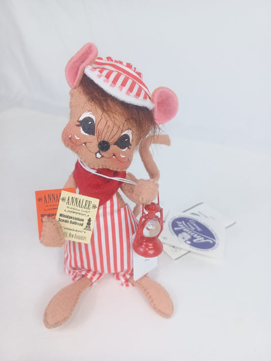 7" Train Engineer Mouse - Signed a 973301 Annalee