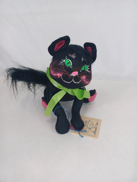 10" Black Halloween Cat 298491 Annalee