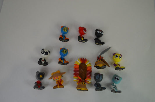 Lot of 12 Radica UB Funkeys Video Game Toys Set