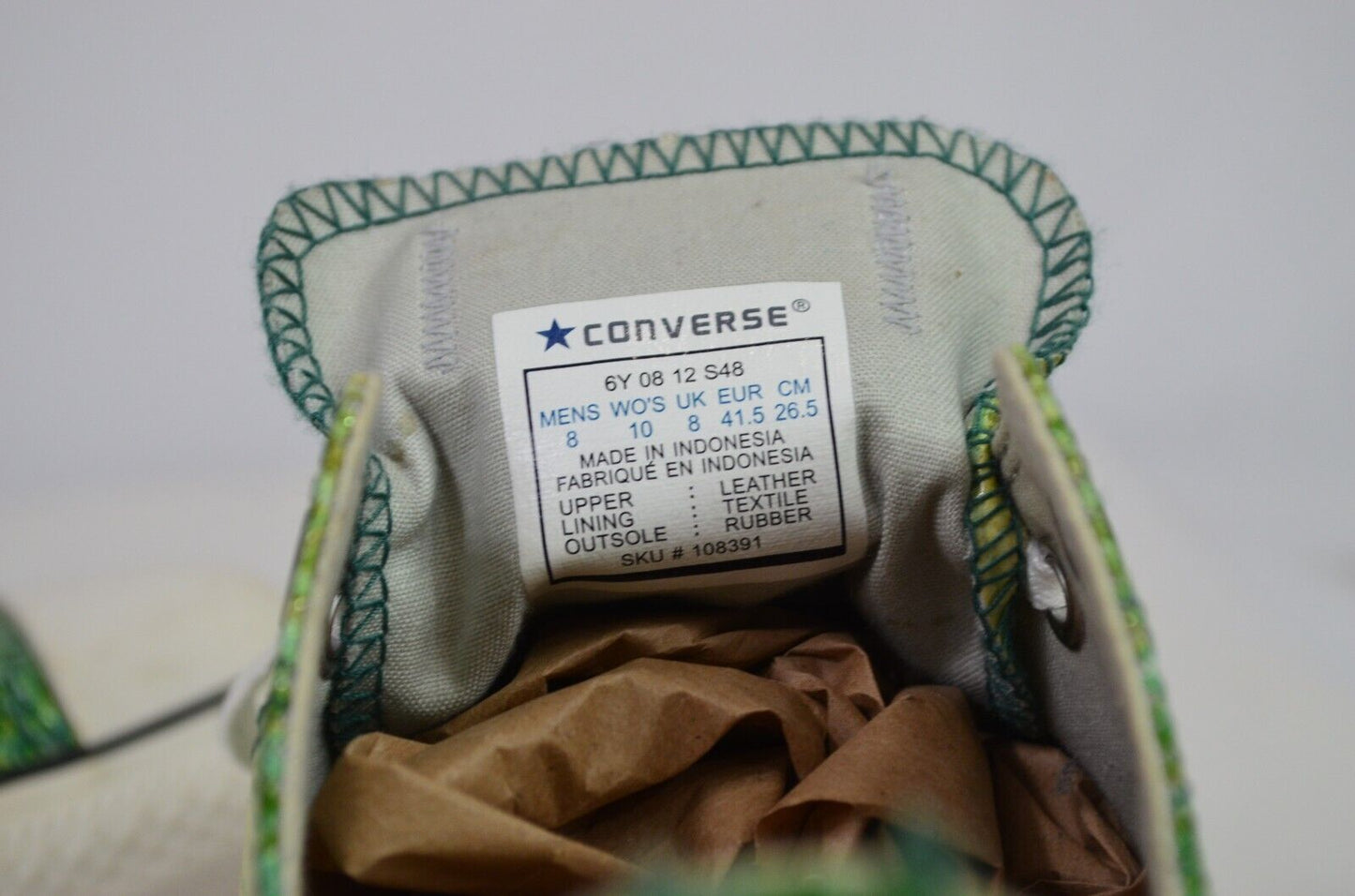 Converse Chuck Taylor All Star Low Top Shoes Unisex Snake Green/Yellow RARE