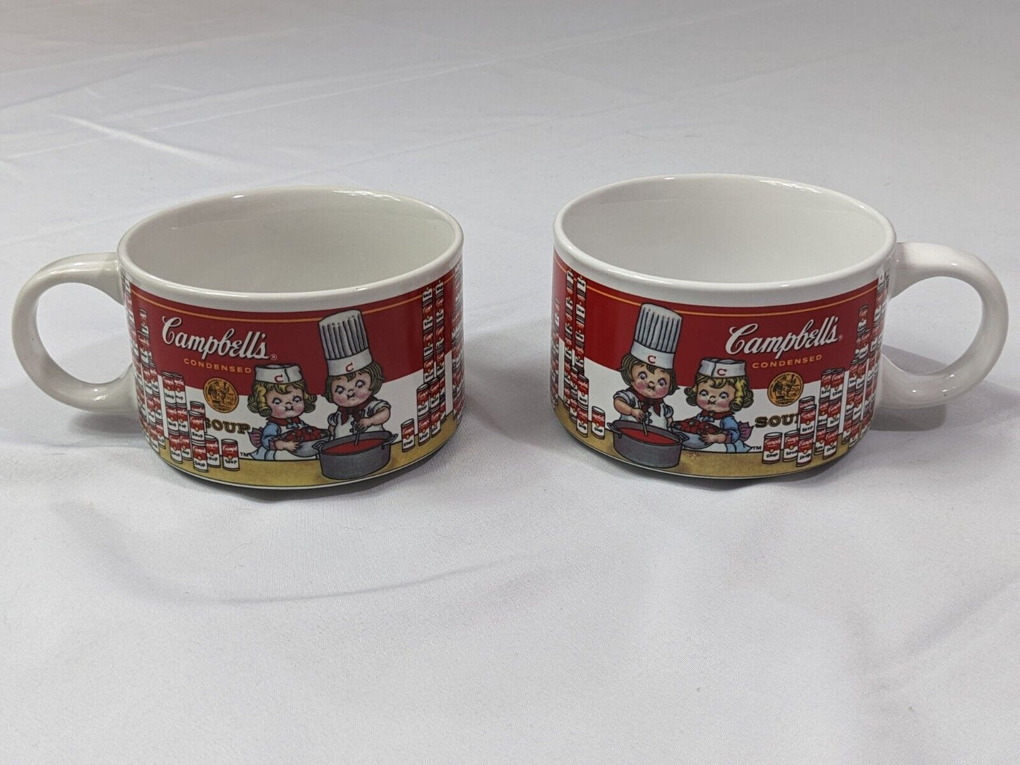 Campbell's Condensed Soup Ceramic Mug 1997 Collectibles by Westwood Lot of 2