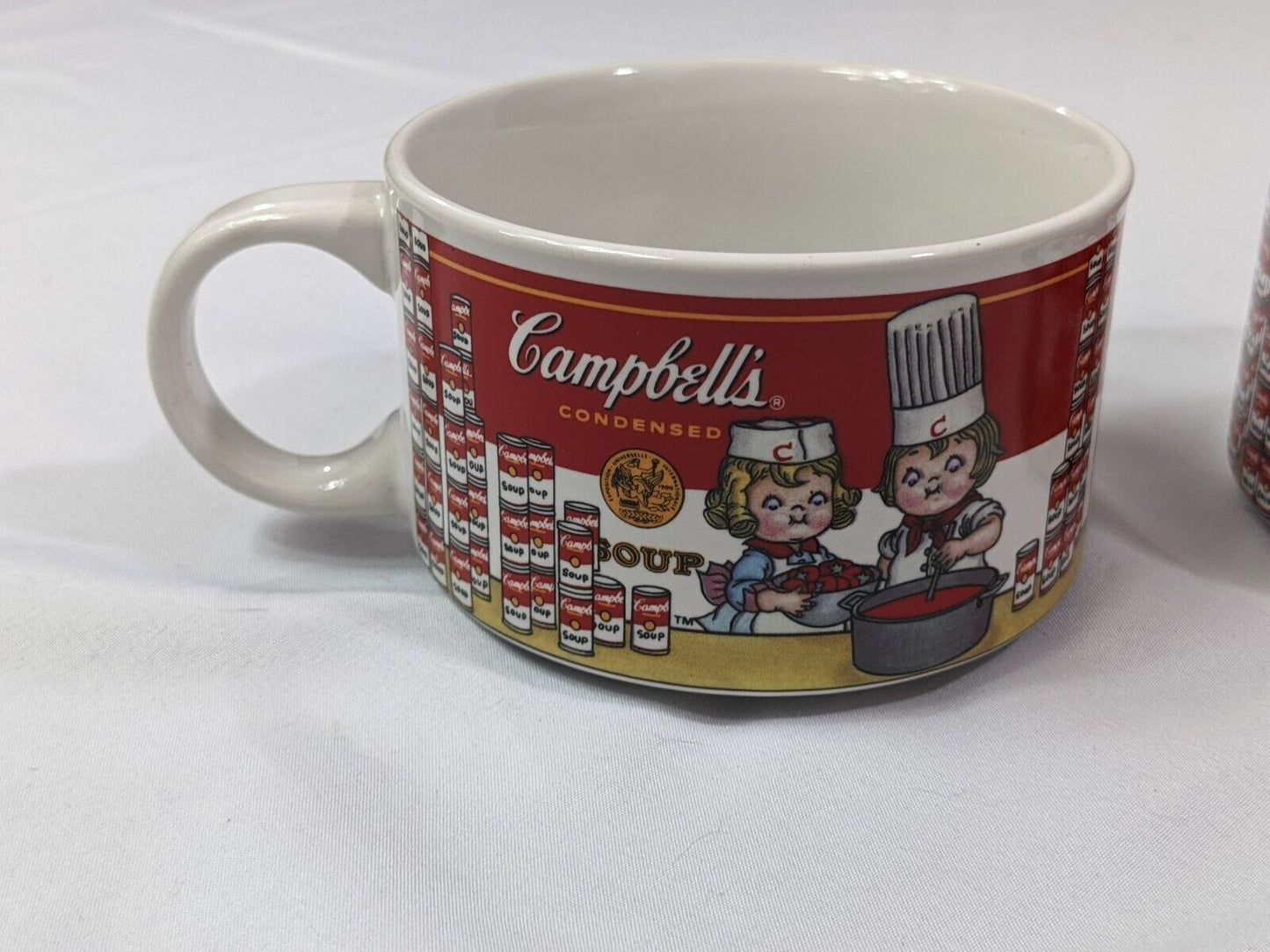 Campbell's Condensed Soup Ceramic Mug 1997 Collectibles by Westwood Lot of 2