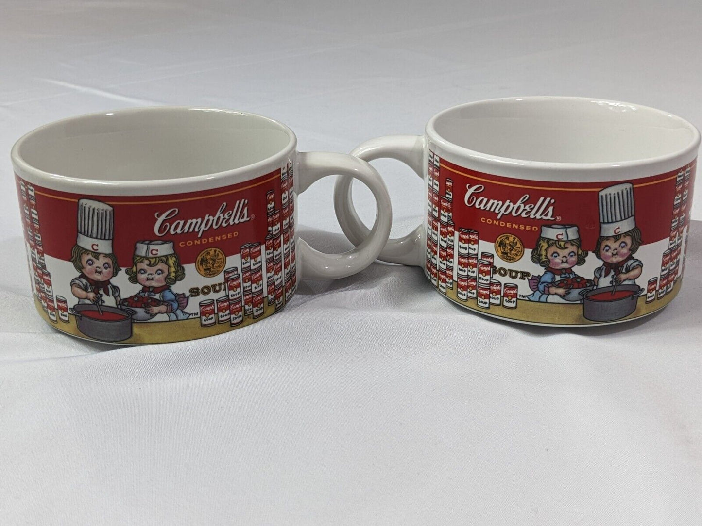 Campbell's Condensed Soup Ceramic Mug 1997 Collectibles by Westwood Lot of 2