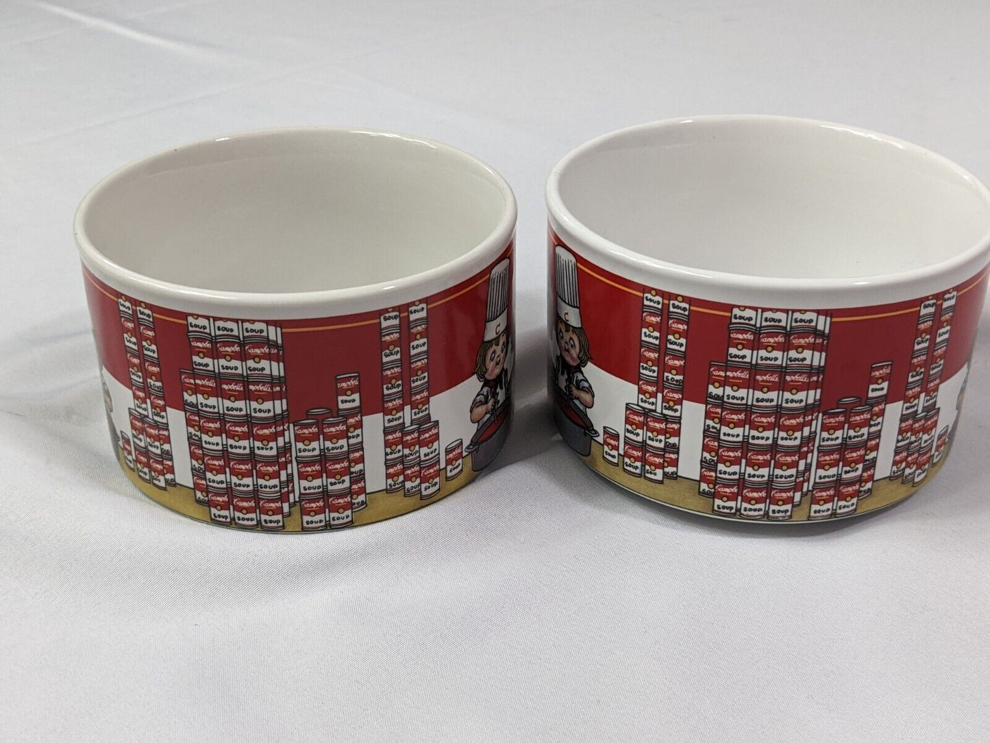 Campbell's Condensed Soup Ceramic Mug 1997 Collectibles by Westwood Lot of 2