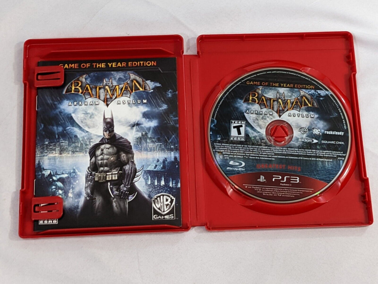 PS3 Batman Arkham Asylum Game of the Year Edition GOTY Game Disc Greatest Hits