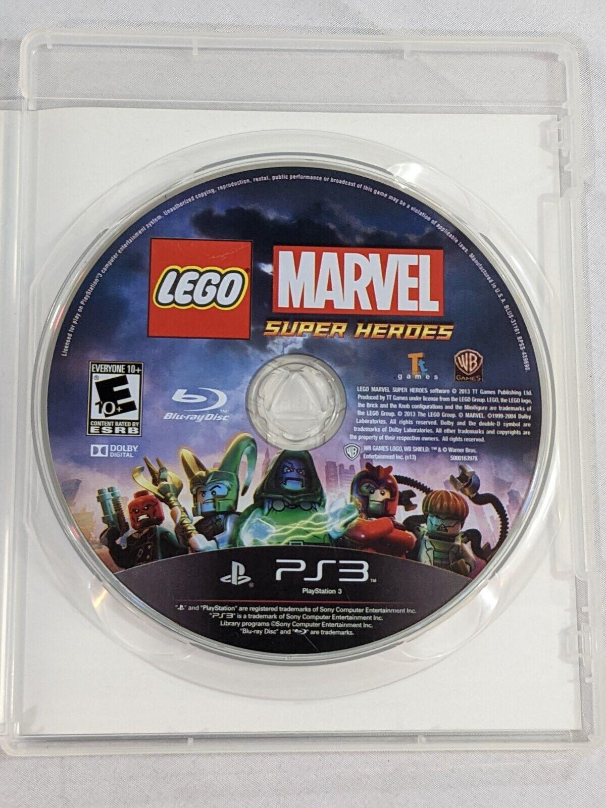 PS3 Lego: Marvel Super Heroes Video Game Disc Playstation 3