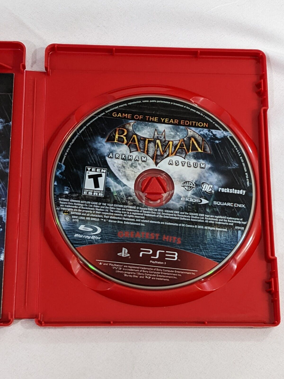 PS3 Batman Arkham Asylum Game of the Year Edition GOTY Game Disc Greatest Hits