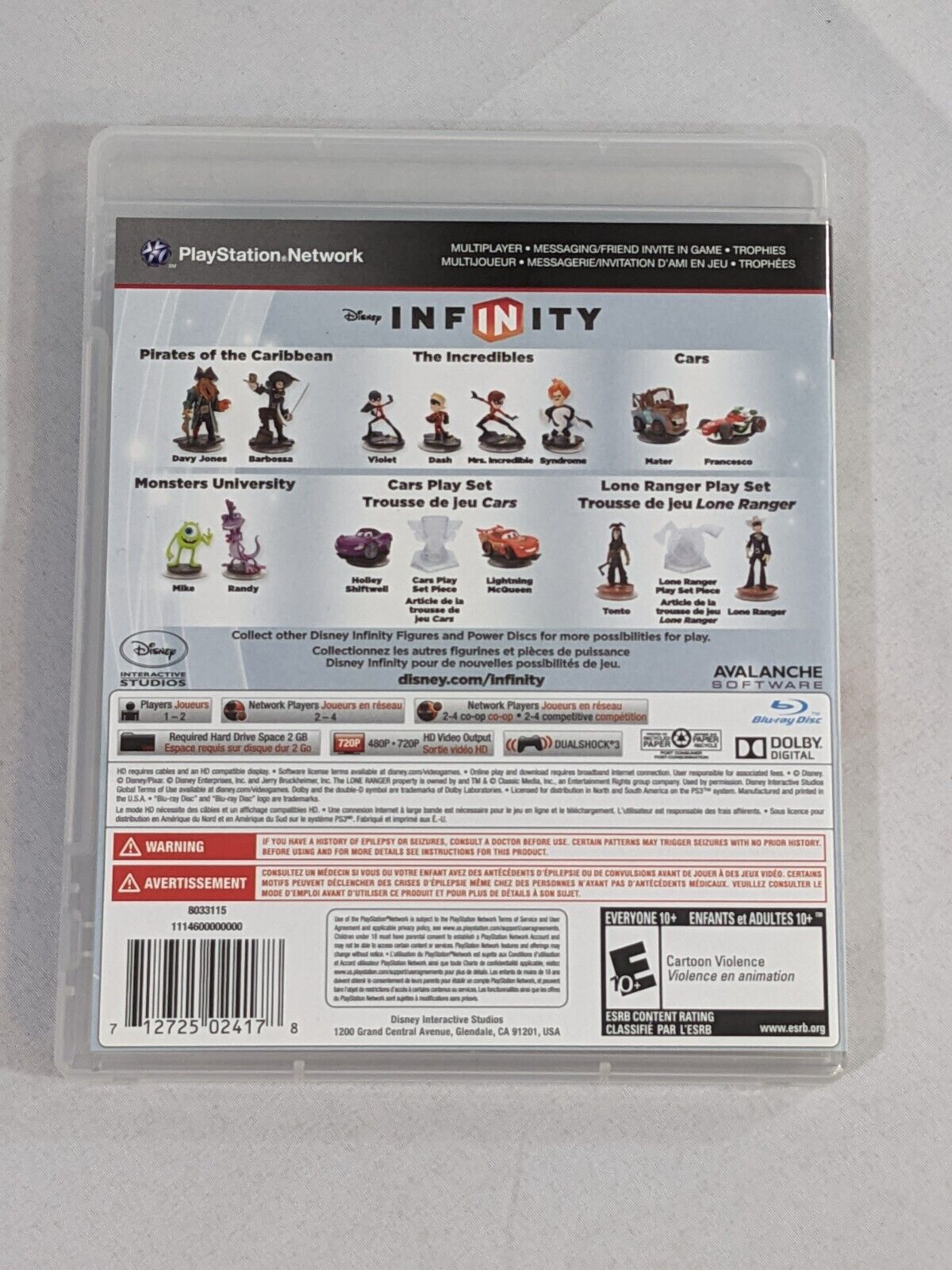 PS3 Disney Infinity Video Game Disc Sony Playstation 3