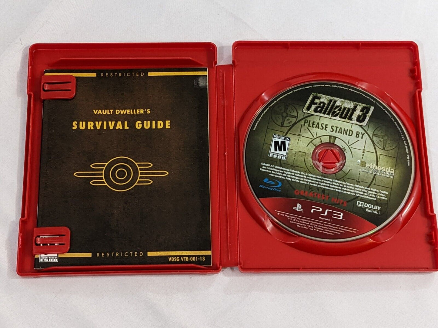 PS3 Fallout 3 Sony Playstation 3 Video Game Disc by Bethesda Games Greatest Hits