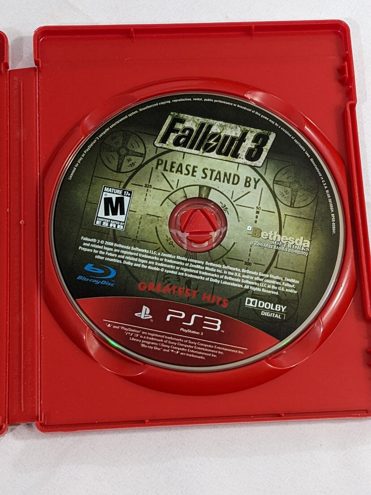 PS3 Fallout 3 Sony Playstation 3 Video Game Disc by Bethesda Games Greatest Hits