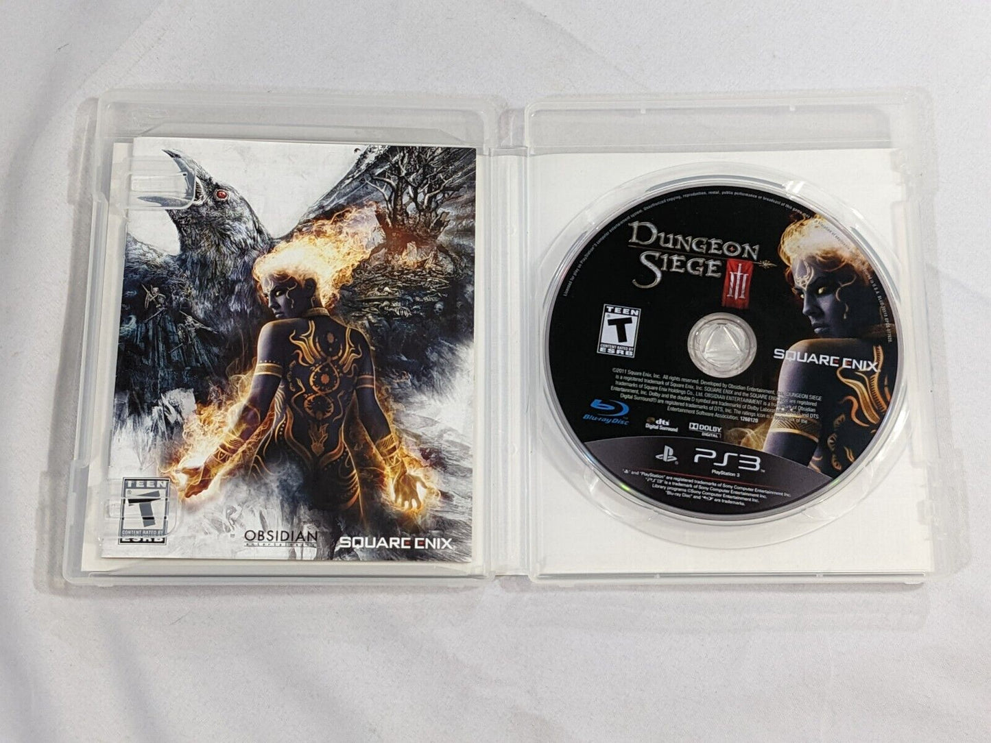 PS3 Dungeon Siege III Sony Playstation 3 Video Game Disc by Square Enix