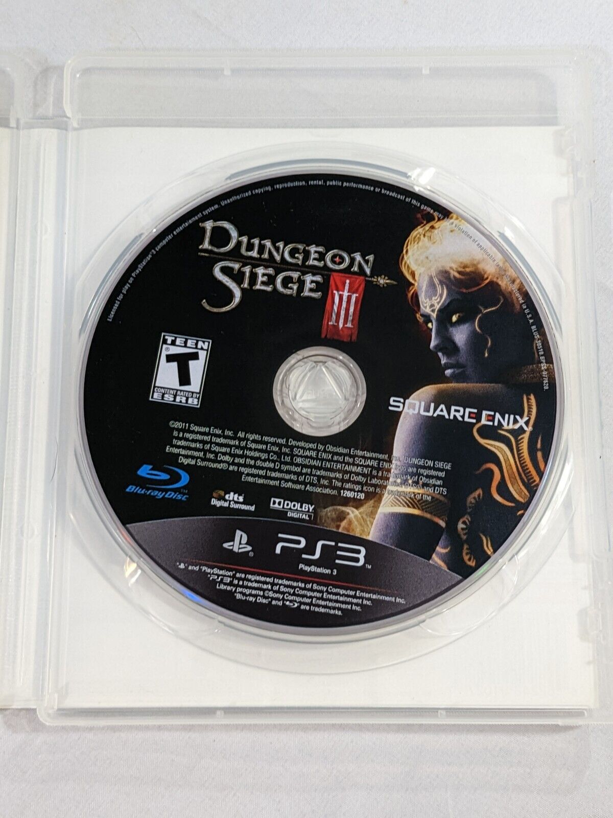 PS3 Dungeon Siege III Sony Playstation 3 Video Game Disc by Square Enix