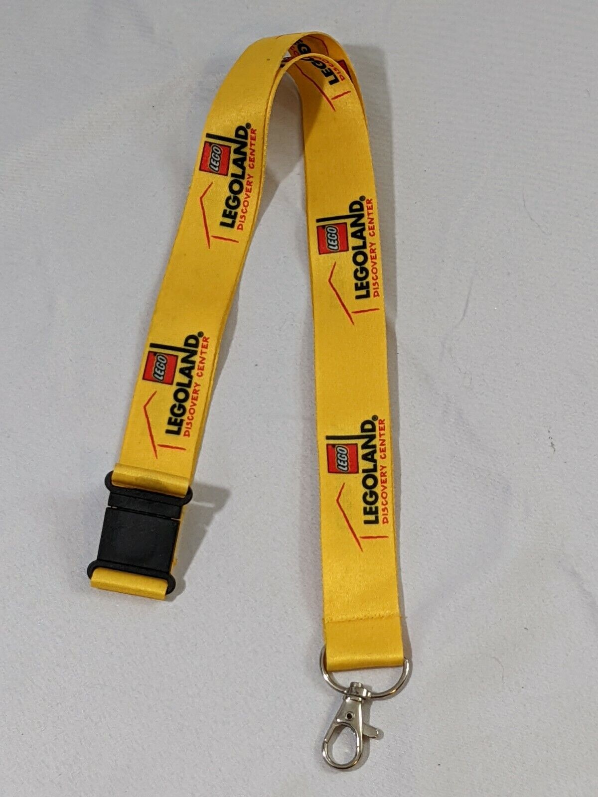 Lego Legoland Discovery Center Lanyard ID Holder with Metal Key Chain Clasp