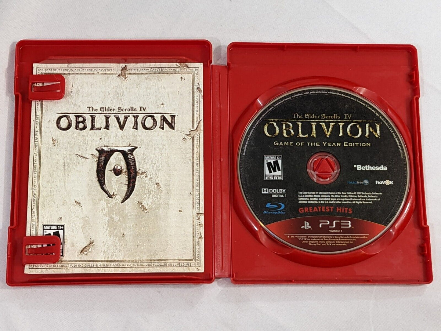 PS3 The Elder Scrolls IV Oblivion Game of the Year Edition Greatest Hits GOTY