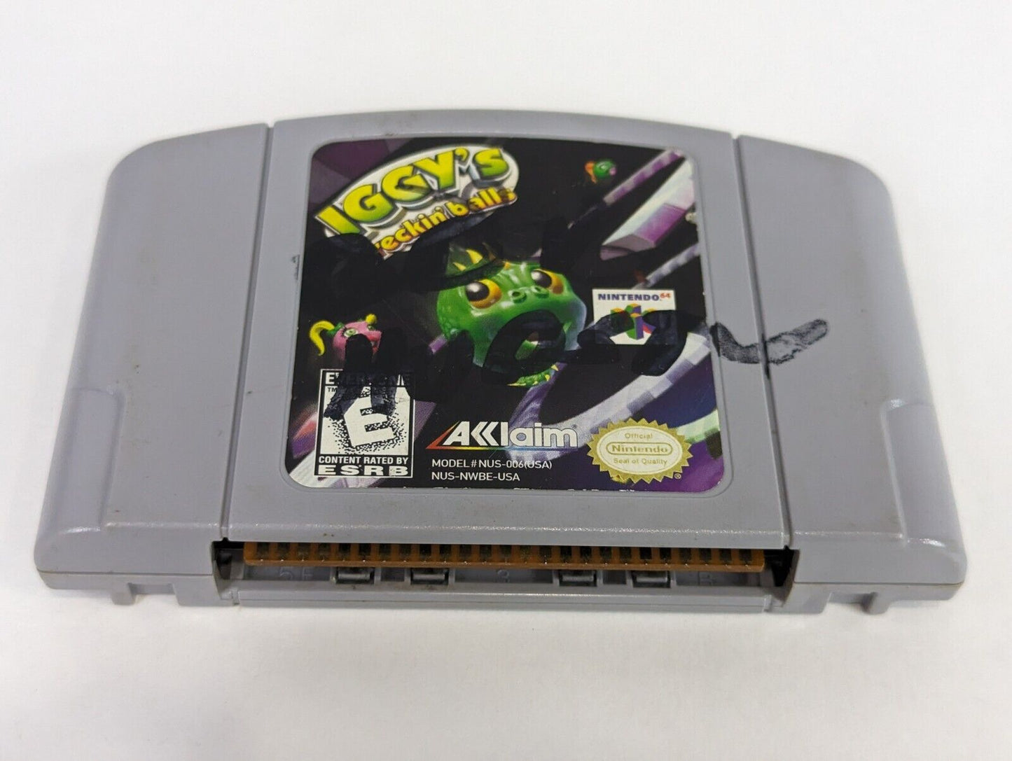 Nintendo 64 Iggy's Reckin' Balls Video Game Pak Cartridge