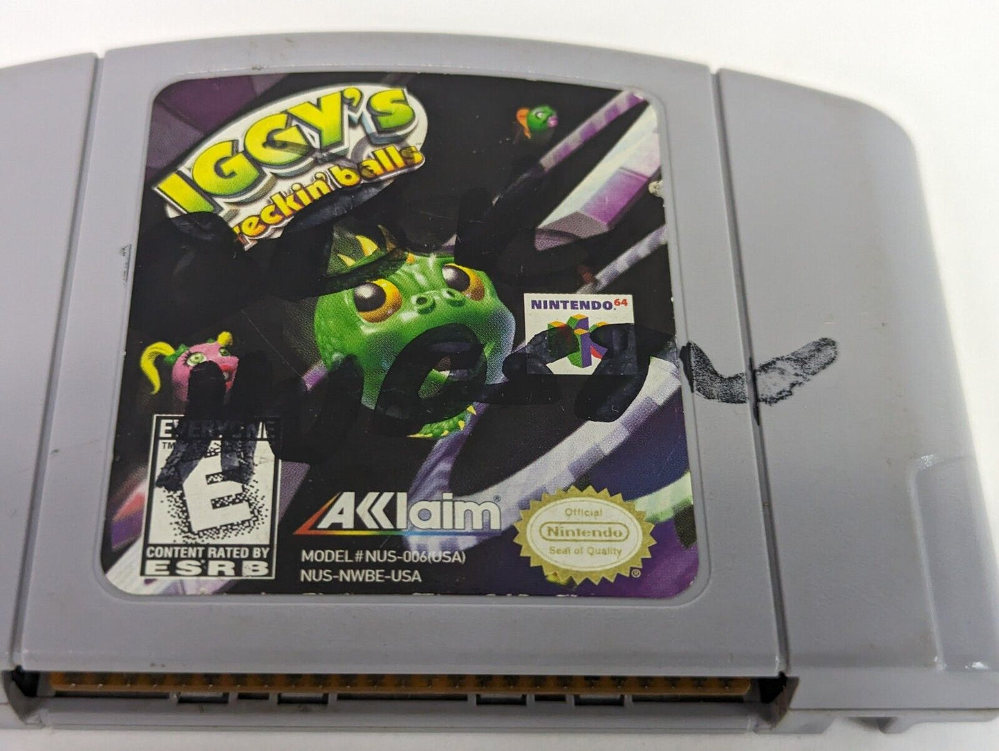 Nintendo 64 Iggy's Reckin' Balls Video Game Pak Cartridge