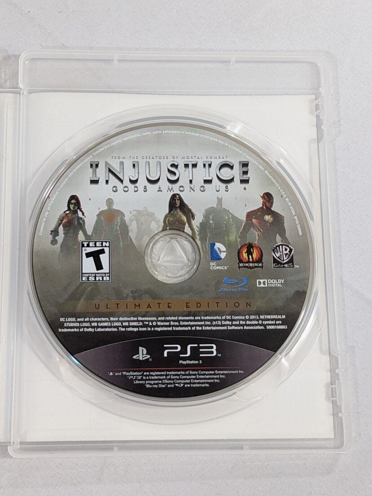 PS3 Injustice Gods Among Us Ultimate Edition Sony Playstation 3 Video Game Disc