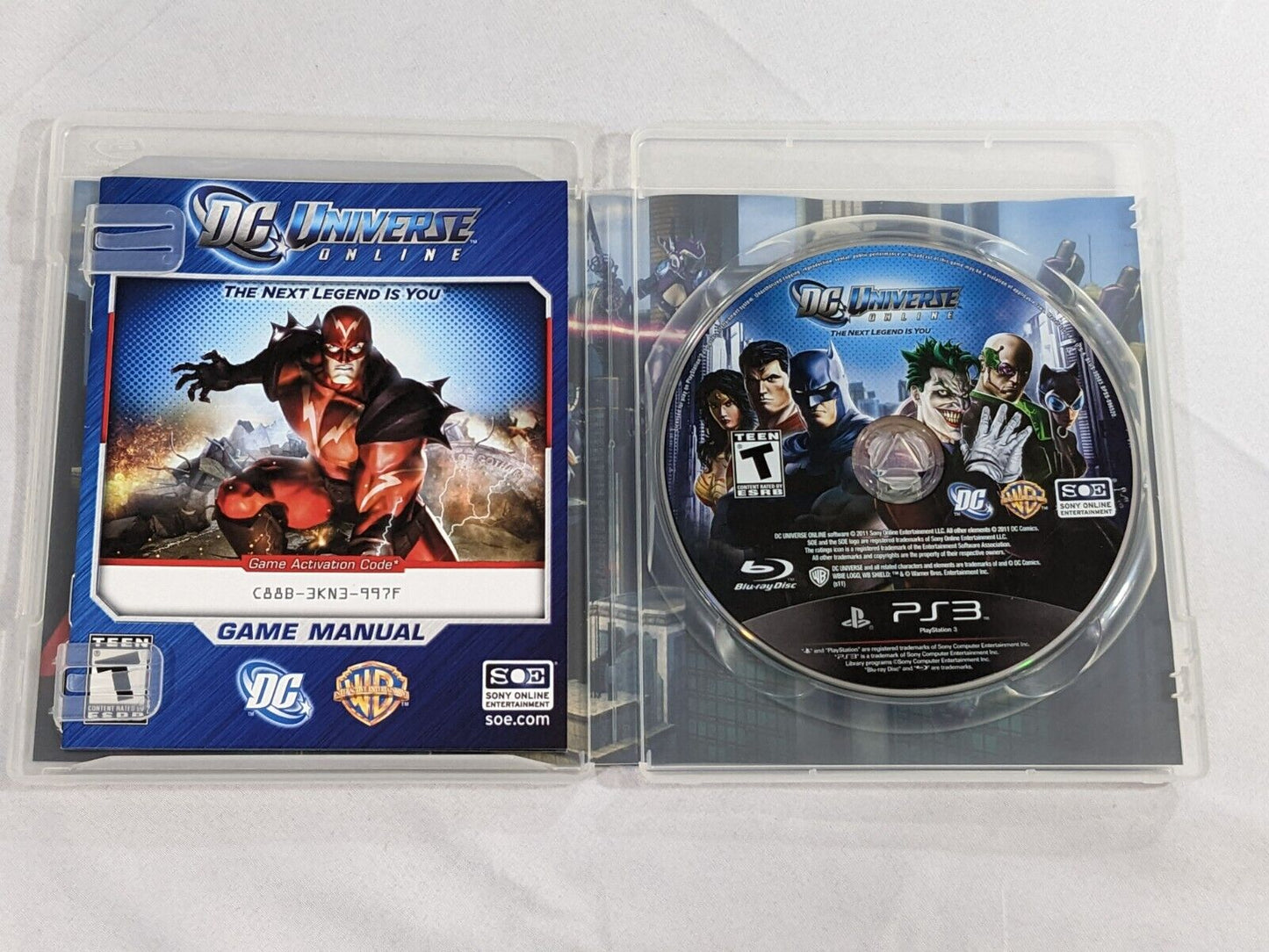 PS3 DC Universe Online The Next Legend Is You Sony Playstation 3 Video Game Disc