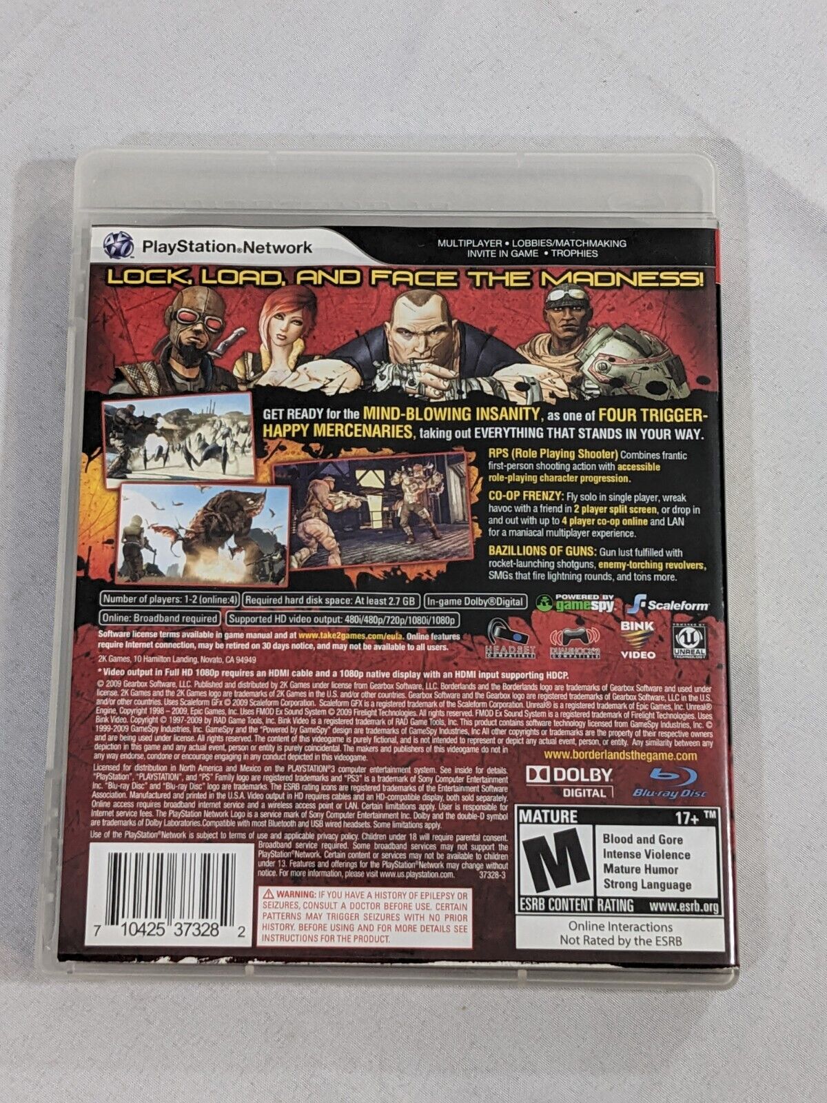 PS3 Borderlands Sony Playstation 3 Video Game Disc by 2K Games