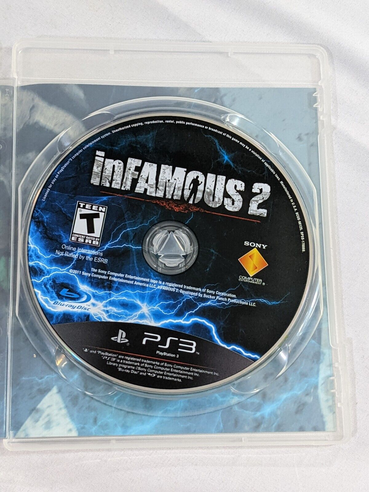 PS3 Infamous 2 Sony Playstation 3 Exclusive Video Game Disc by Sucker Punch