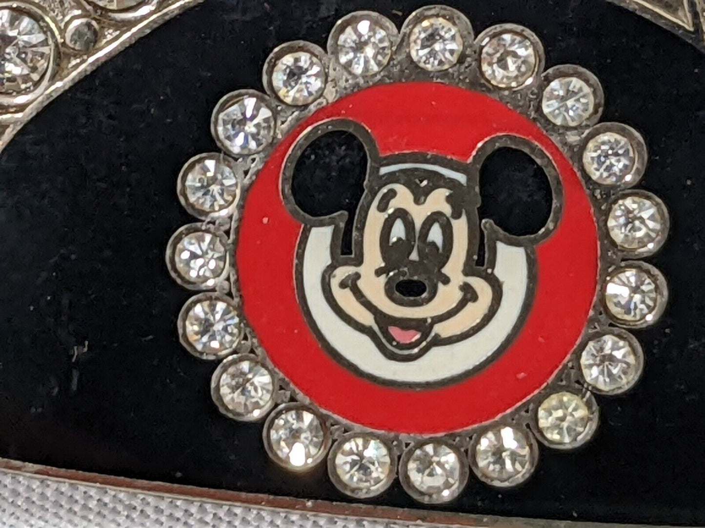 Disney Official Pin Trading 2005 Mickey Mouse Ears with Stone Embellish