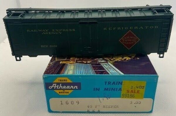 Athearn 1609 40' Reefer Refrigerator Car Railway Express Agency REA #6101