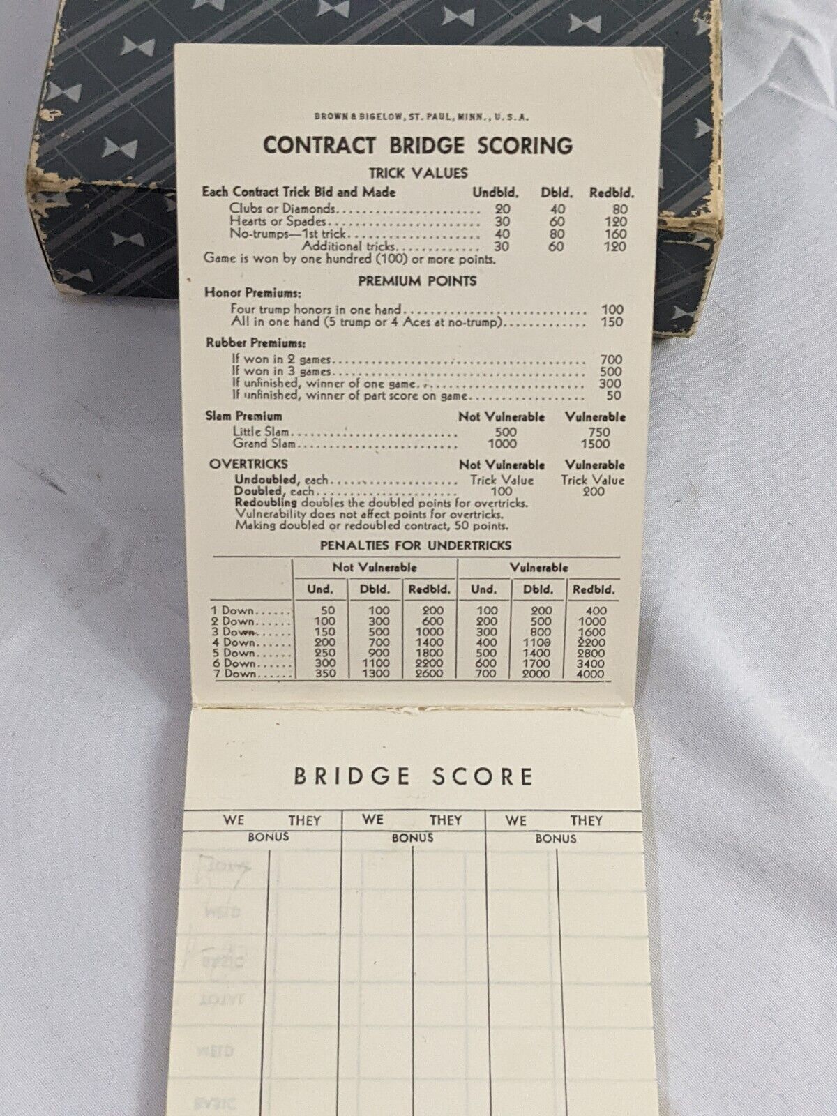 Vintage Contract Bridge Playing Card Game Complete Set!