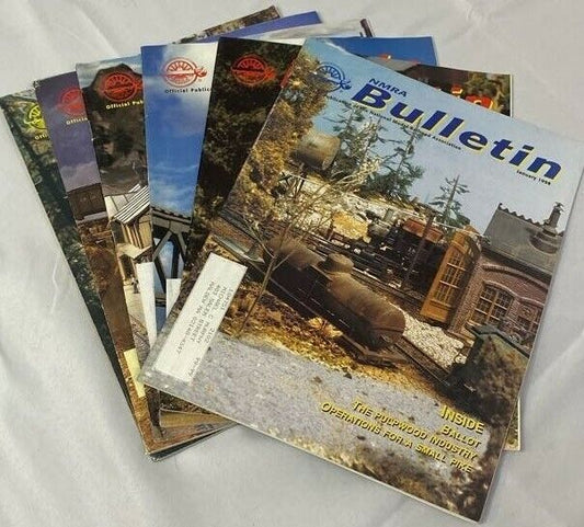 Lot of 6 NMRA Bulletin Magazine January to June 1998 Monthly Issue Collectible