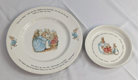 Set of 2 The World of Peter Rabbit Collectible Plates Frederick Warne Wedgwood