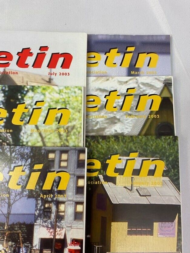 Lot of 6 NMRA Bulletin Magazine 2003 January to July Monthly Issues