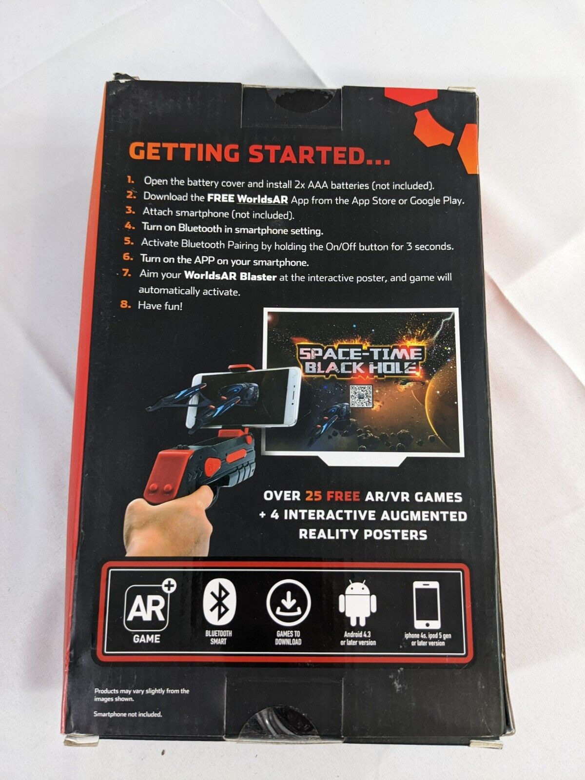 Worlds AR Augmented Reality Gaming Blaster Edition Black Fin