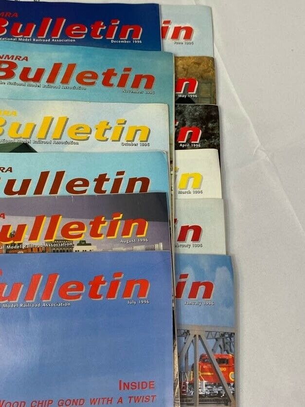 NMRA Bulletin January-December 1996 Collectible Magazine Complete Yearly Issue