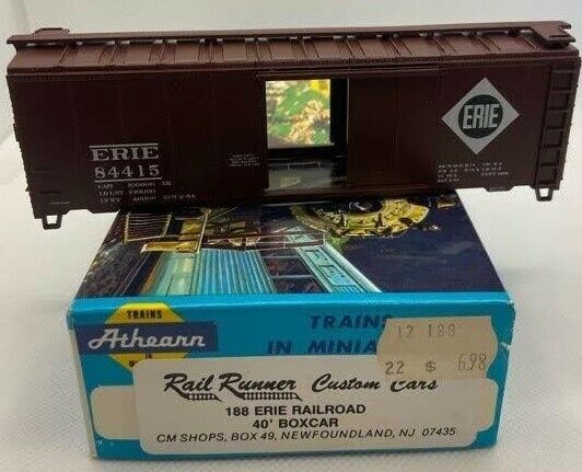 Athearn Rail Runner Custom Cars 188 Erie Railroad Box Car #84415