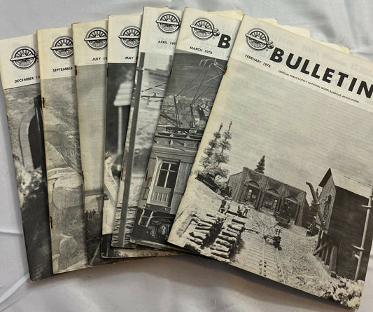 Lot of 7 NMRA Bulletin 1976 Monthly Issue Magazine Collectible