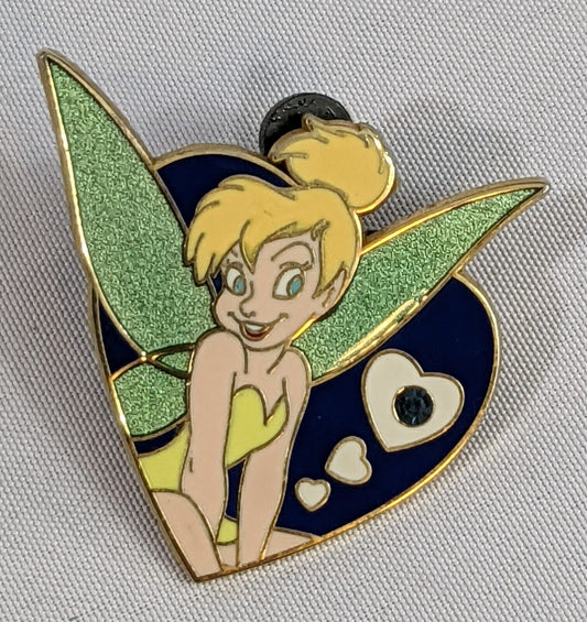 Disney Official Pin Trading 2007 Tinker Bell Heart Design with Stone