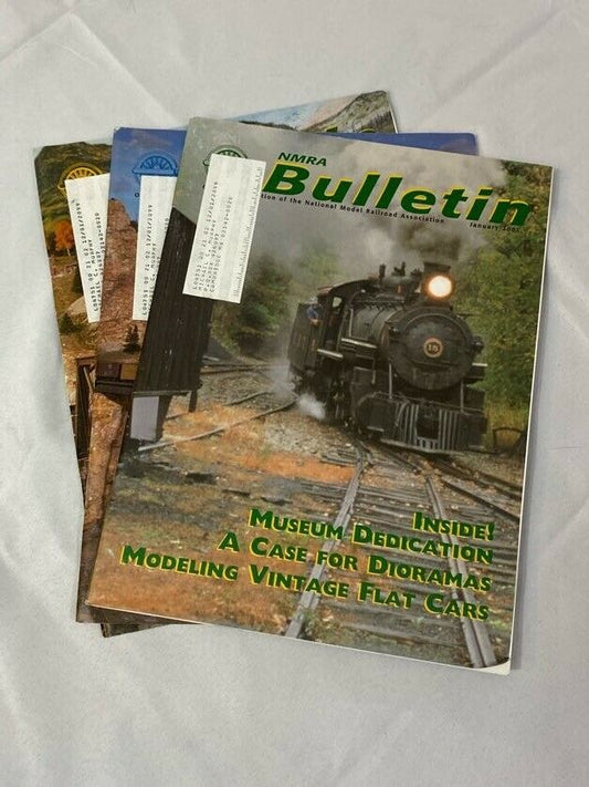 Lot of 3 NMRA Bulletin Magazine First Quarter of 2001 Monthly Issue Collectible