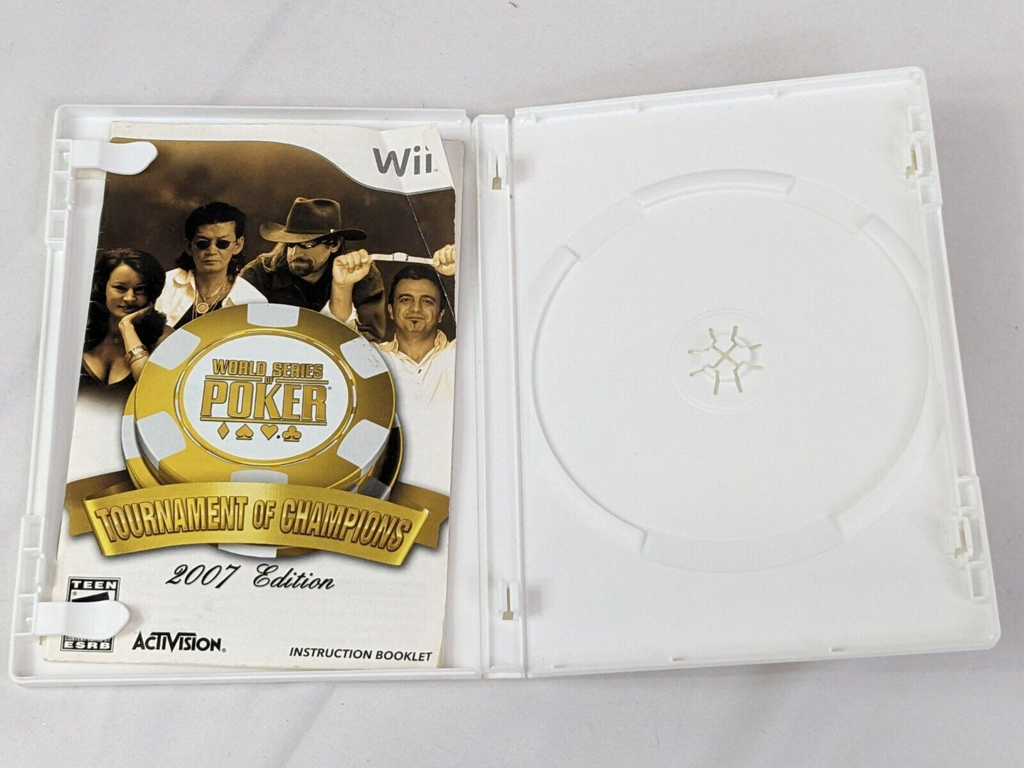 Nintendo Wii World Series Poker Tournament of Champions 2007 Edition CASE Manual