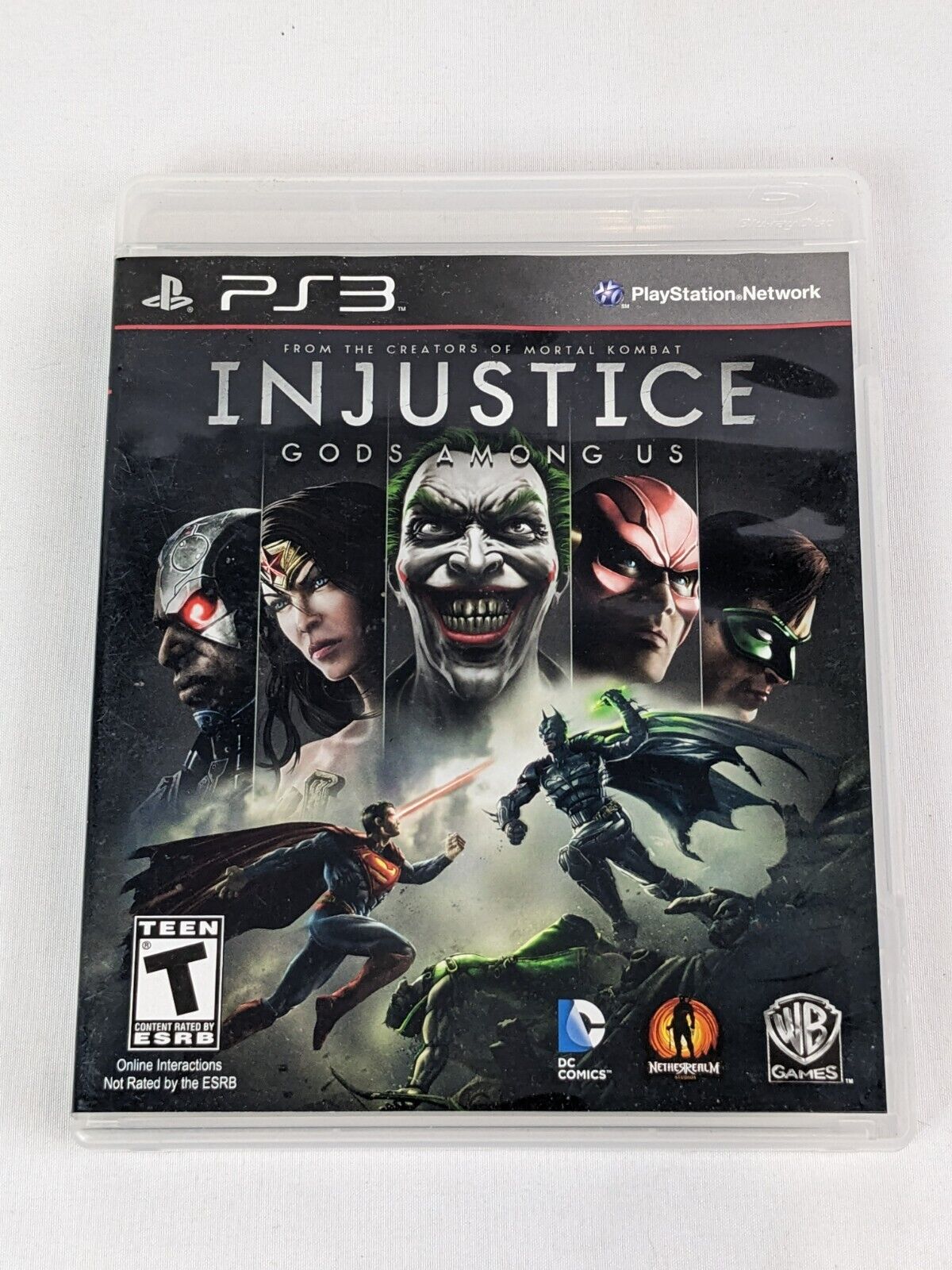 Sony Playstation 3 PS3 Injustice Gods Among Us Video Game Case and Manual