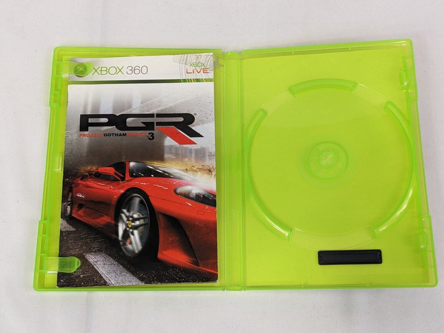 Microsoft XBOX 360 PGR Project Gotham Racing 3 Video Game Disc CASE and Manual