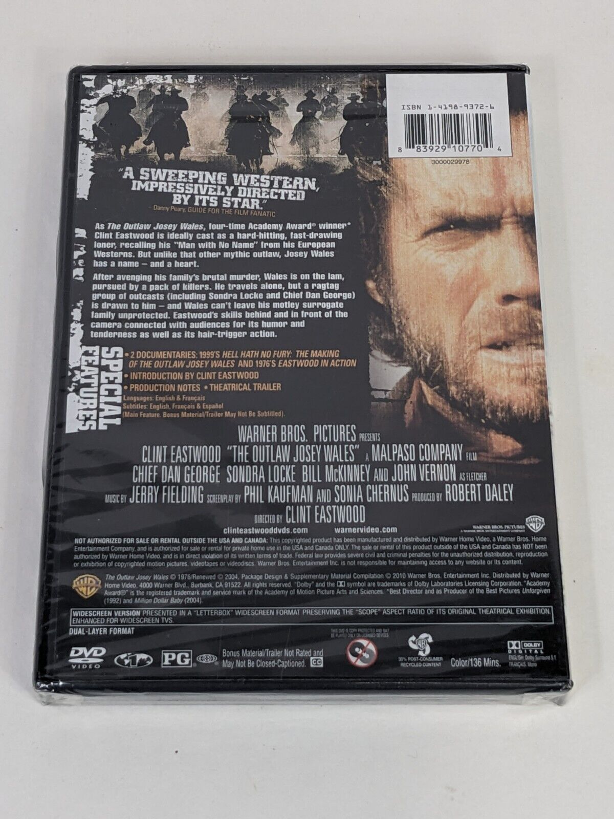 Clint Eastwood Collection The Outlaw Josey Wales DVD Video Movie Warner Bros