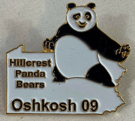 Hillcrest Panda Bears Oshkosh 09 Collectible Lapel Pin Badge