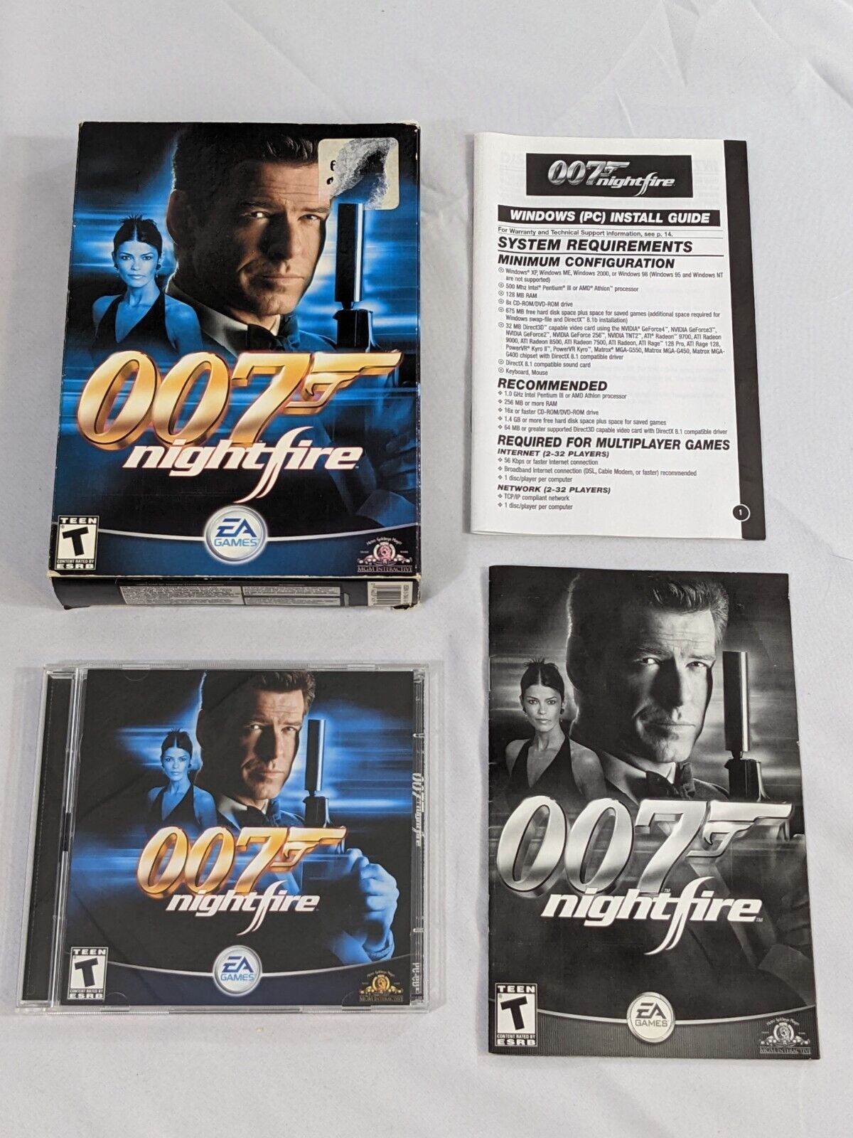 007: NightFire James Bond PC Game 2-Disc Jewel Case & Instruction Manual