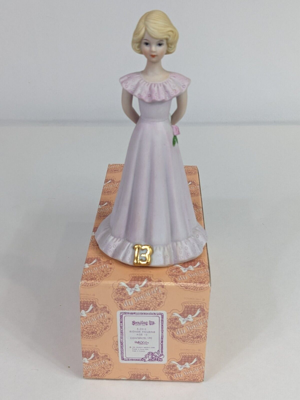 Growing Up Birthday Girls E-2313 Blonde Figurine Age 13 Enesco Home Decoration