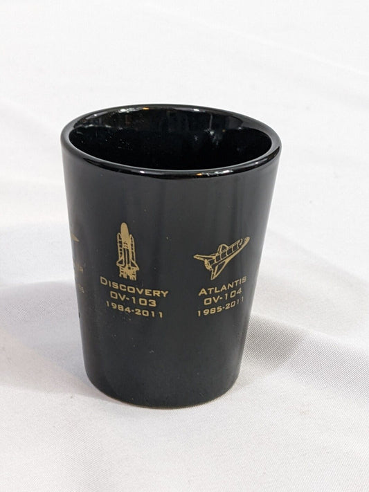 Space Aircraft Shot Glass Challenger Discovery Atlantis Endeavour Spaceships