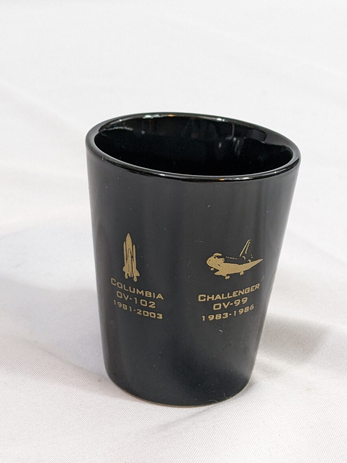 Space Aircraft Shot Glass Challenger Discovery Atlantis Endeavour Spaceships