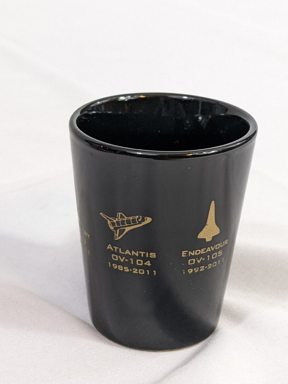 Space Aircraft Shot Glass Challenger Discovery Atlantis Endeavour Spaceships